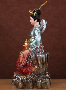 九天玄女神像玄天圣母娘娘像体真身保家摆件家用佛堂供奉树脂佛像