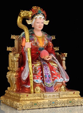 泰山奶奶神像碧霞元君娘娘泰山老奶奶圣君树脂佛像家用保平安摆件