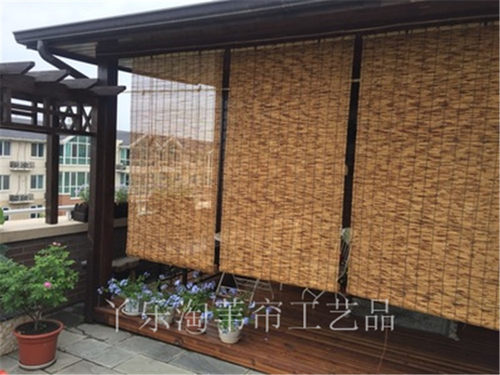 定做复古碳化芦苇帘子遮阳竹卷帘店铺墙面装饰茶室隔断窗帘草席帘 - 图0