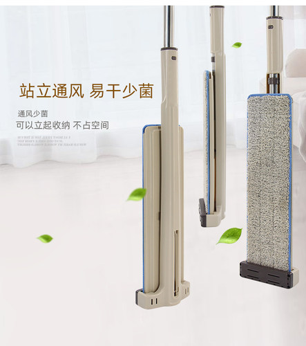 新款免手洗拖把懒人拖地神器家用平板拖布干湿两用吸水墩布一拖净 - 图2