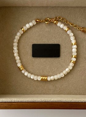 淡水珍珠手链串珠百搭女叠戴