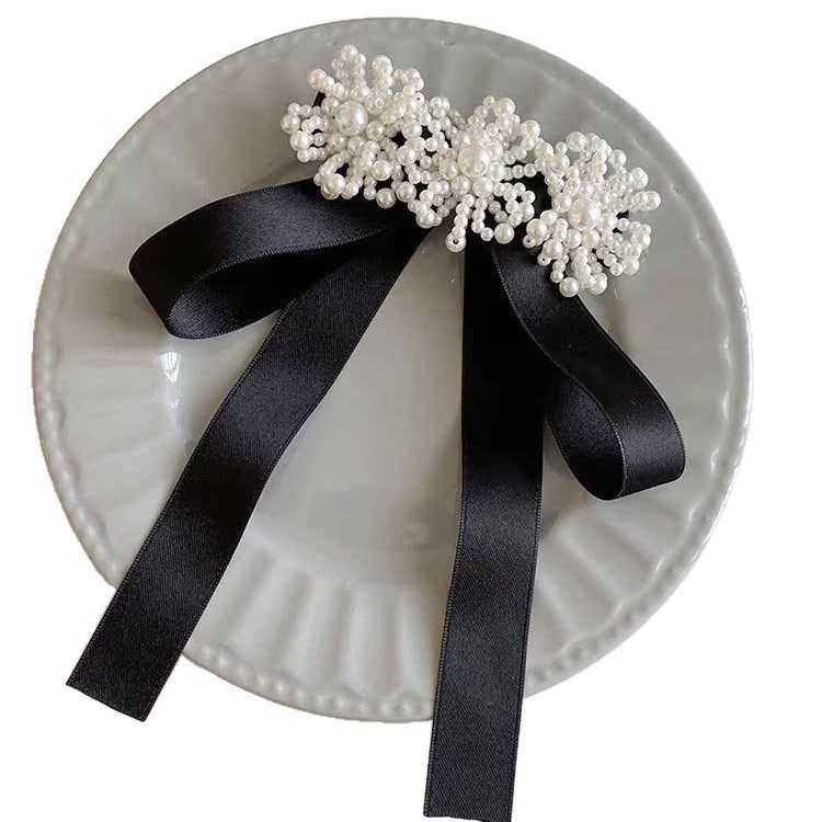 法式珍珠花朵蝴蝶结夹子头饰发夹女后脑勺感韩式超仙头饰甜美,淘宝优惠券,粉丝福利购,淘宝优惠卷