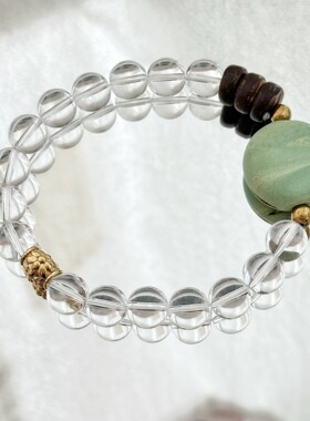 透白水晶波西米亚琉璃手串手链