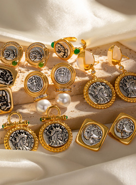 猫眼石做旧饰品戒指重工