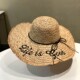 Summer sun protection beach hat women traveling for vacation big hat brim internet celebrity straw woven sun hat versatile fashion breasted straw hat