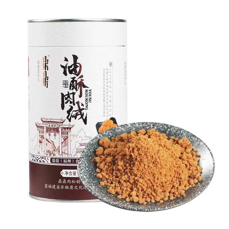 上海Sam代购 鼎鼎油酥肉绒肉松500g精选用猪后腿肉下饭小菜零食 - 图3