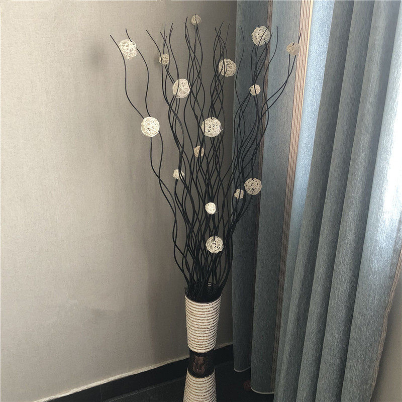 客厅干树枝装饰插花摆件创意高枝花束大型落地花简约居家摆设套装_虎窝淘