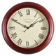 Lishida solid wood wall clock wooden American retro round