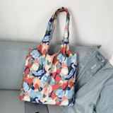 Брендовый милый дизайнерский шоппер, универсальная сумка на одно плечо, в цветочек