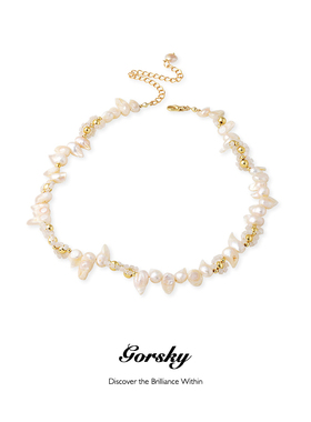 GORSKY度假风不规则形珍珠项链