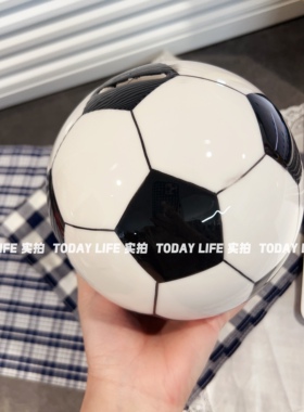 外贸单 手工手绘陶瓷足球 存钱罐 存储蓄罐 家居摆件 礼钱罐