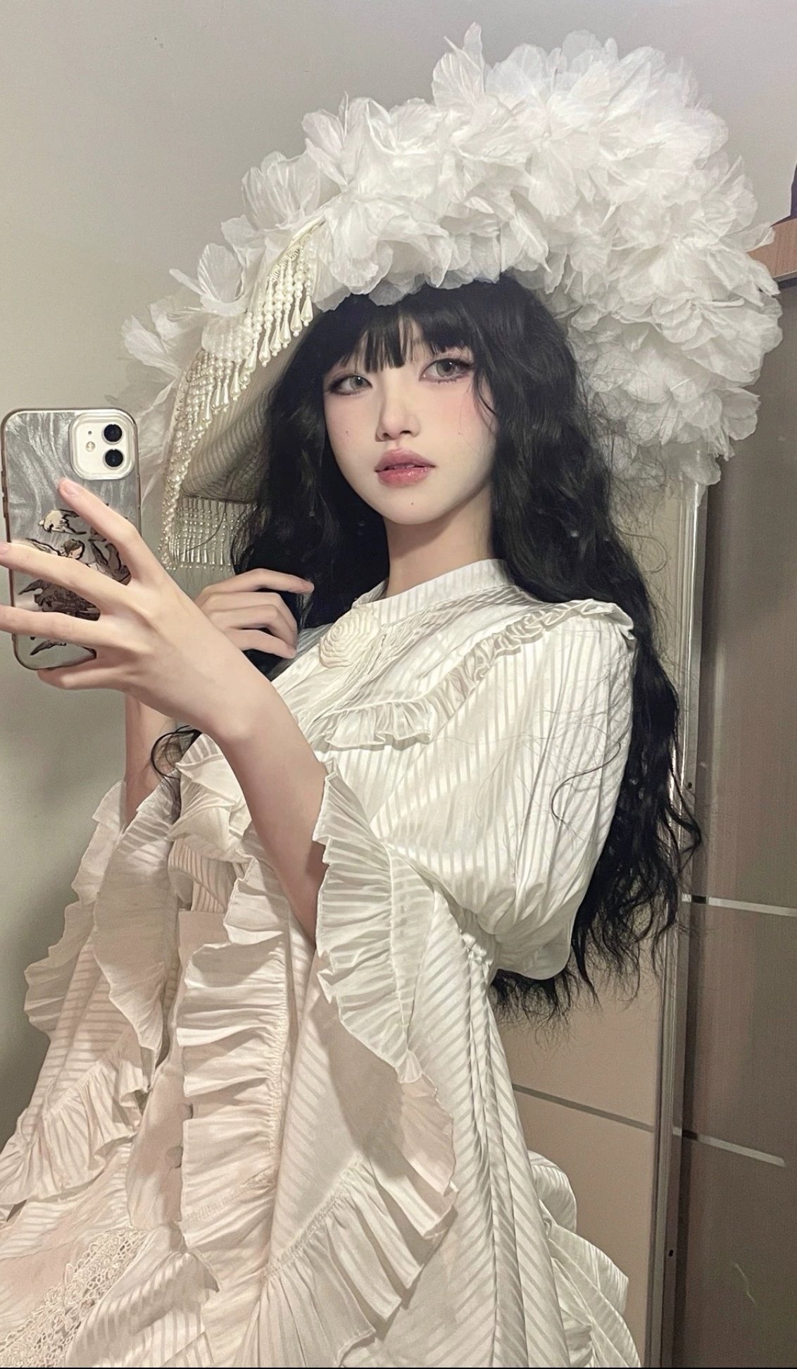 原创Lolita手作哥特暗黑寡妇帽黑珍珠流苏蕾丝黑玫瑰羽毛拍照道具,淘宝优惠券,粉丝福利购,淘宝优惠卷