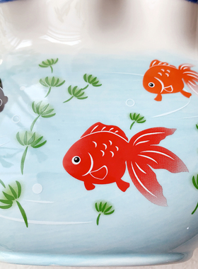 水草金鱼盘香蚊香器摆件插花瓶