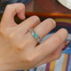 Fashionable temperament 1 carat square paraiba ring