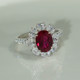 Light luxury style 2 carat pigeon blood-red ruby ​​ring
