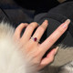 Everyday light luxury pigeon blood red egg ruby ring