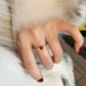 Retro exquisite small love ruby gold ring for daily use