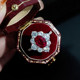 Super sparkling white diamond 2 carat ruby ring
