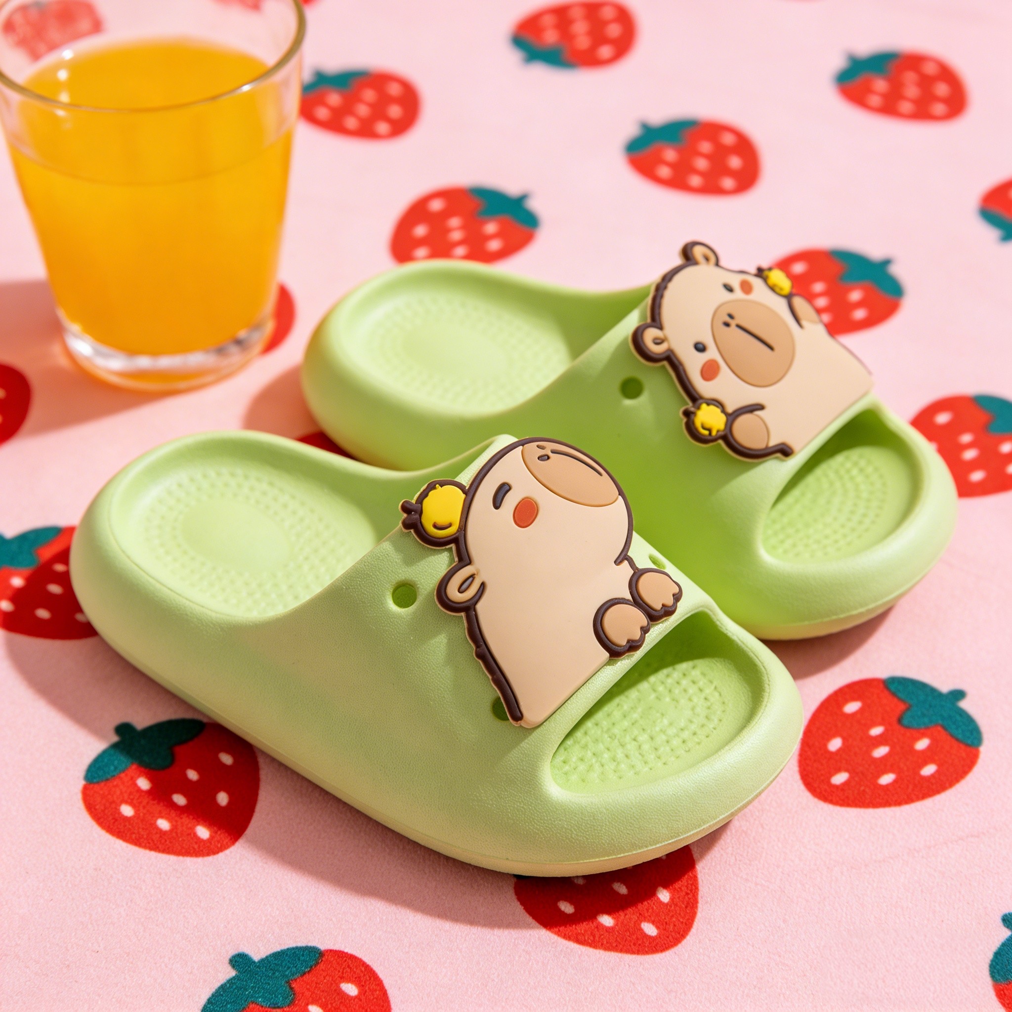 卡皮巴拉儿童拖鞋女童男童女孩防滑卡通可爱夏季洗澡亲子居家凉拖,淘宝优惠券,粉丝福利购,淘宝优惠卷