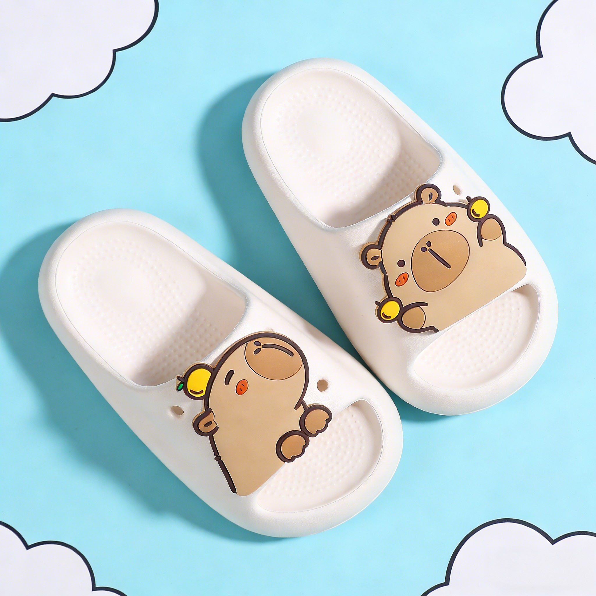 卡皮巴拉儿童拖鞋女童男童女孩防滑卡通可爱夏季洗澡亲子居家凉拖,淘宝优惠券,粉丝福利购,淘宝优惠卷