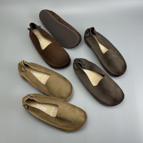 D家16年老店 1613热销复古平底女休闲鞋 头层牛皮套脚单鞋 森女风 - 图2