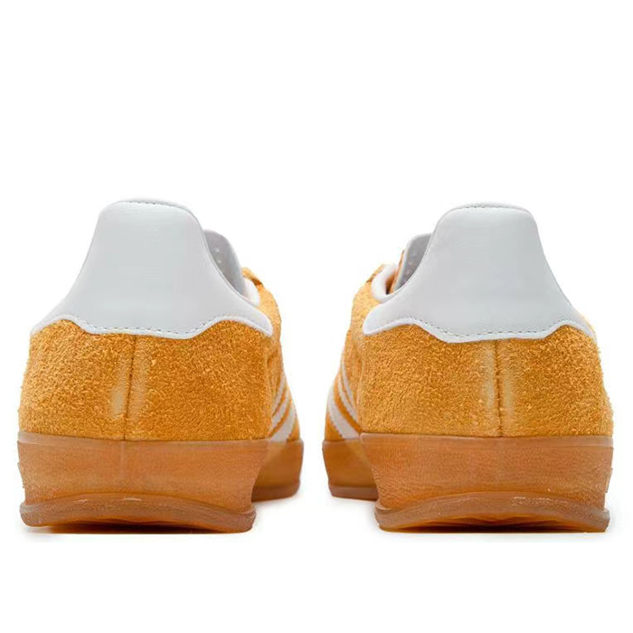 #三叶草 Adidas Originals Gazelle Indoor 板鞋 黄白 HQ8716