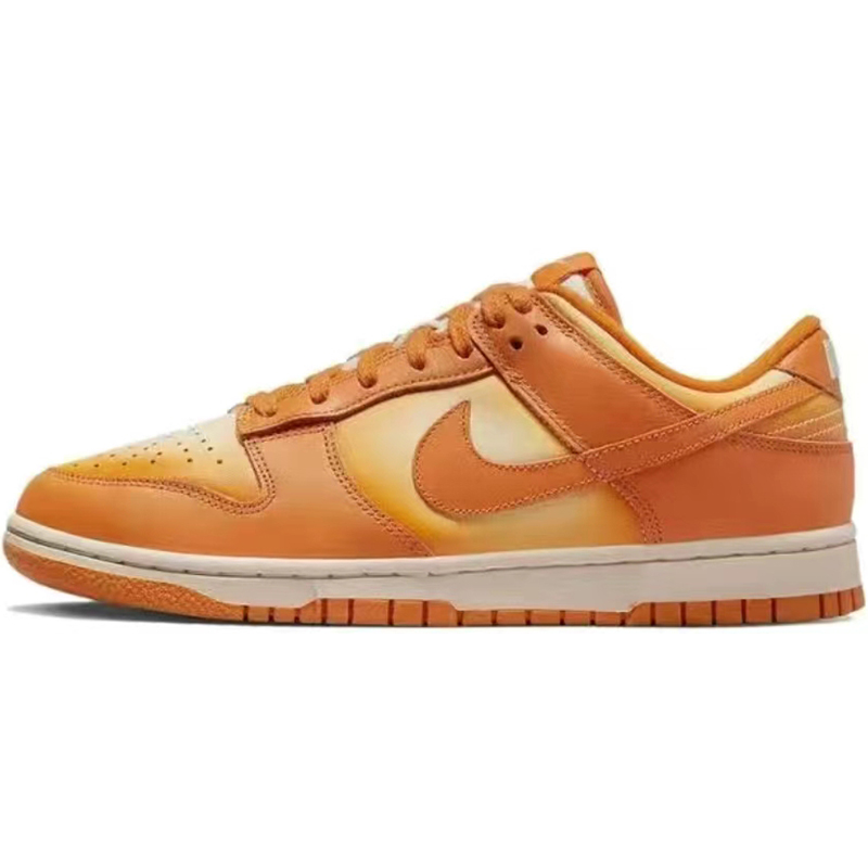 热销Nike Dunk Low 彩色 潮流复古休闲 板鞋 白绿 橙色DJ9955-600