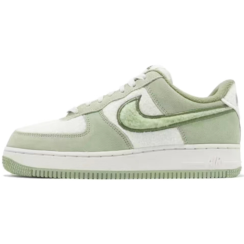 热销Nike Air Force 1 Low AF1低帮板鞋白色白绿 FD4205-161-图1