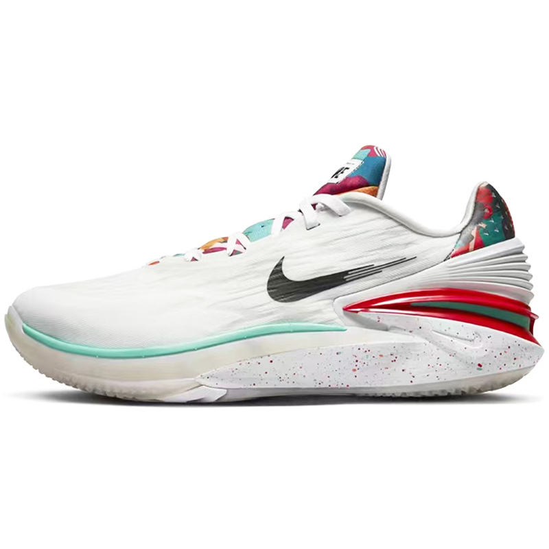 热销 Nike Air Zoom G.T. Cut 2 实战篮球鞋 冷蓝 白粉 绿 FB1866 - 图0