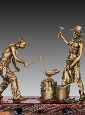 工艺饰品摆件鸿鑫雕塑黄铜新中式