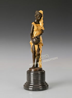 鸿鑫雕塑黄铜欧式人物装饰品摆件