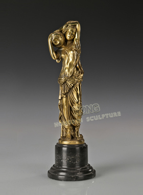 鸿鑫雕塑黄铜欧式人物装饰品摆件