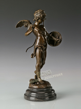 鸿鑫雕塑黄铜欧式人物装饰品摆件