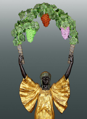 鸿鑫雕塑黄铜欧式客厅艺术品家饰