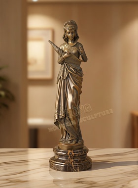 鸿鑫雕塑黄铜欧式人物工艺品摆件