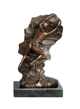 铜雕塑攀岩者EP789欧式人物工艺饰品办公室客厅书房家居桌面摆件