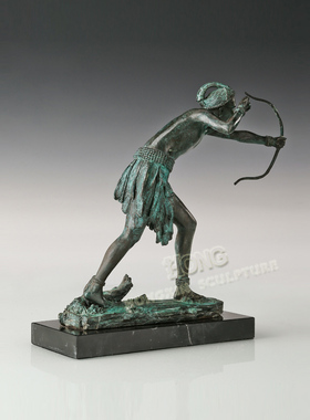 鸿鑫雕塑黄铜欧式人物装饰品摆件