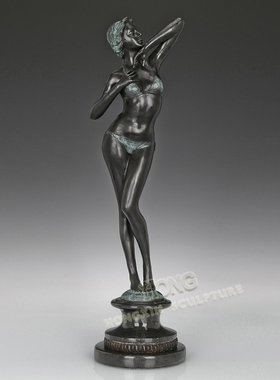 铜雕曙光女神EP248248S欧式人物工艺品酒店书房家居玄关桌面摆件