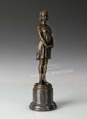 鸿鑫雕塑黄铜欧式人物装饰品摆件
