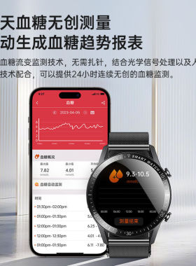 GT3血糖手表测尿酸血脂心率血压血氧通话运动手环健康健康手环