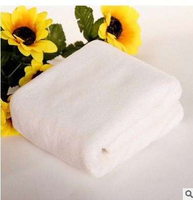 超细纤维40X40酒店抹布加厚厨房吸水不掉毛家政保洁专用白色毛巾 - 图0