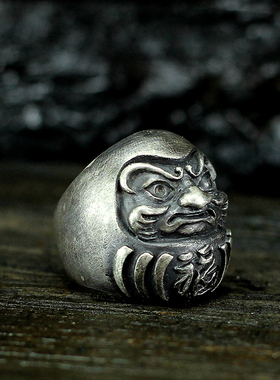 925纯银戒指达摩戒指骷髅恶魔