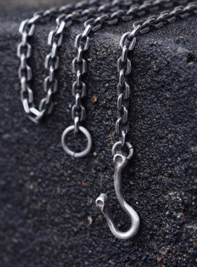 925银做旧日常百搭风骨头吊坠