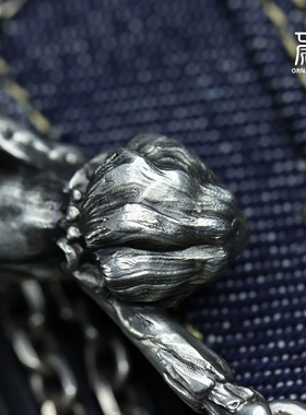 嘻哈风马戏团原创纯银暗黑吊坠