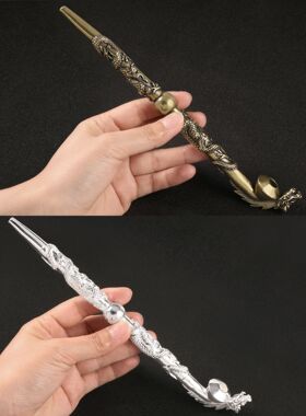 复古创意龙头水烟斗家居金属烟斗铜制烟具烟嘴礼品工艺品收藏摆件