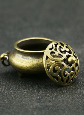 古玩黄铜熏香炉小号宣德炉供佛