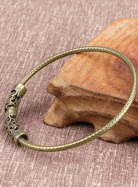 复古摇滚黄铜手环男女朋克街头嘻哈手饰hiphop个性金属手镯子批发