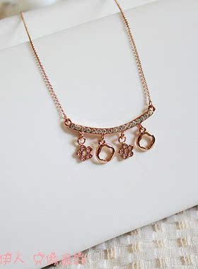 玫瑰金流苏水晶防过敏限量款饰品