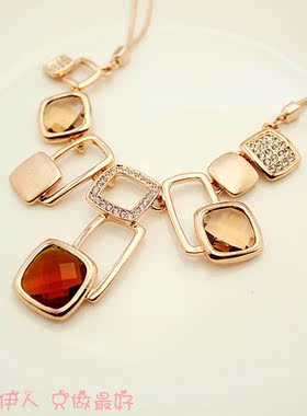 饰品玫瑰金小项链