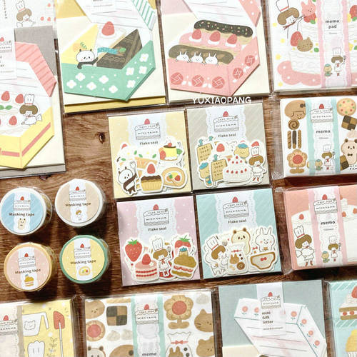 mizutama限定 日本古川纸工限量蛋糕店cake shop系列和纸便签贴纸 - 图1